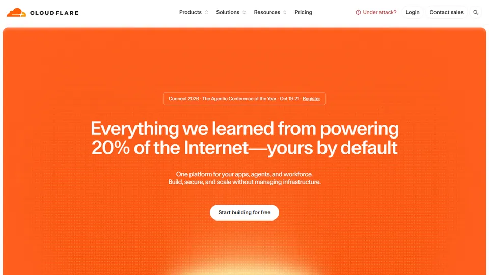 Cloudflare 网站首页预览